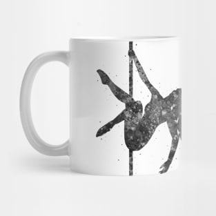 Pole dance girl black and white Mug